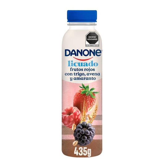 Danone Licuado Frutos Rojos Con Cereales 435 G  Yoghurt Para Beber
