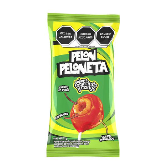 Pelon Peloneta Tamarindo 21 g Paleta de Caramelo Macizo