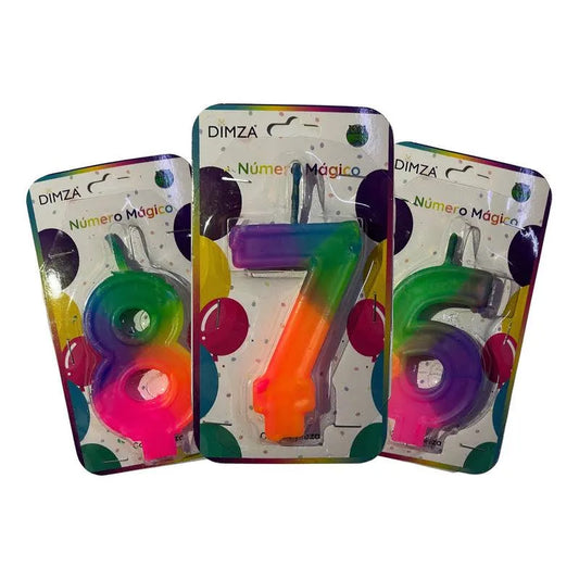 Vela De Cumpleaños De Numeros Para Pastel