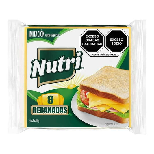 Queso Americano Imitacion Nutri 8 Rebanadas