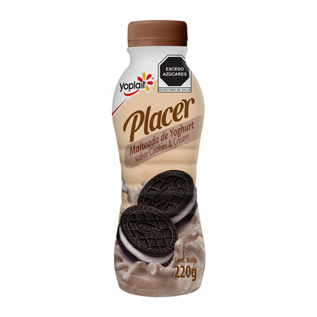 Yoplait Placer 220 G Malteada De Yoghurt Sabor Cookies & Cream
