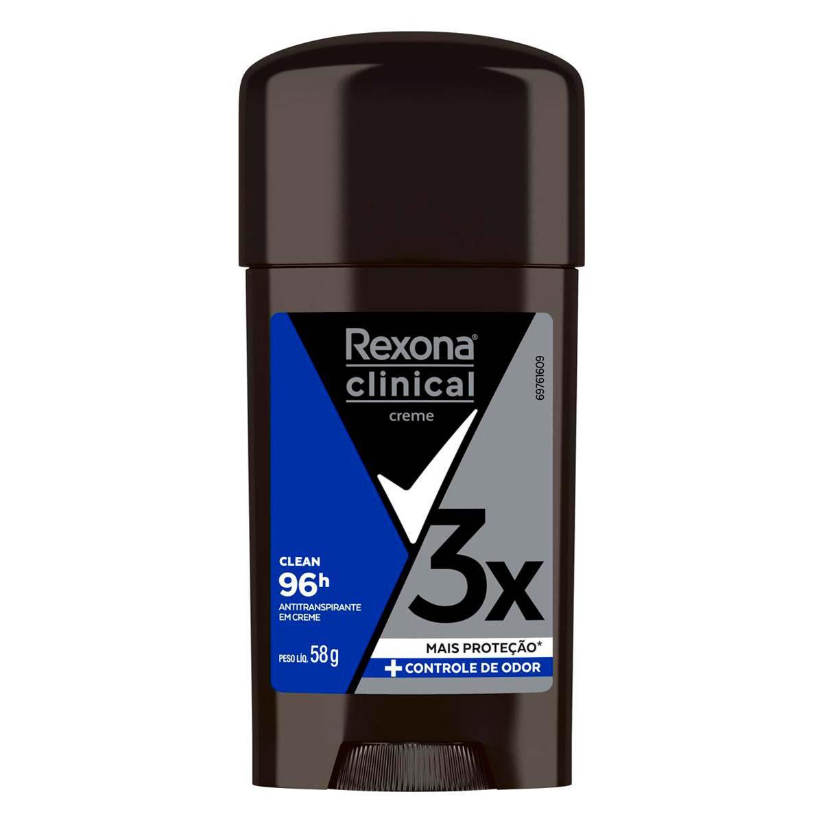 Men Rexona Clinica Crema 58 g Control de Olor 96 H
