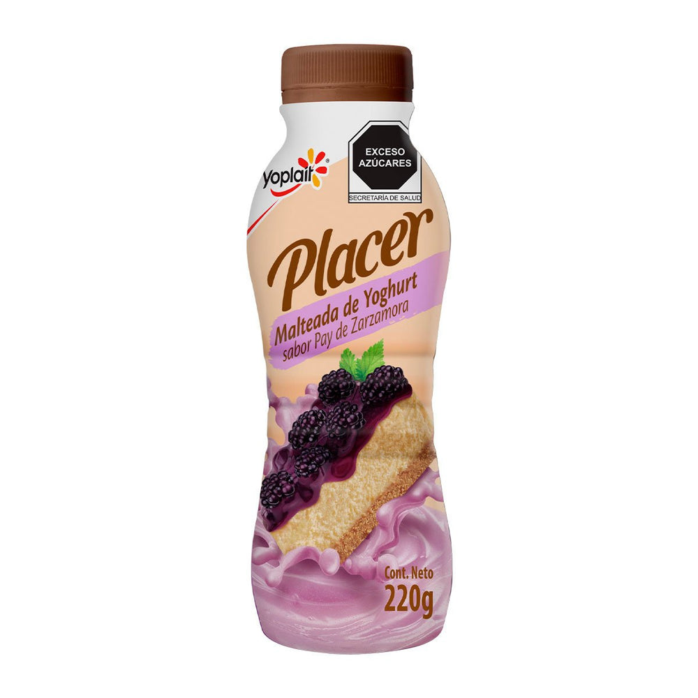 Yoplait Placer 220 G Malteada De Yoghurt Sabor Pay De Zarzamoras
