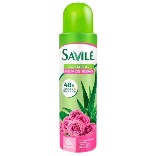 Savile Con Sabila Y Agua De Rosas 48H Frescura Y Proteccion 150 Ml Aerosol