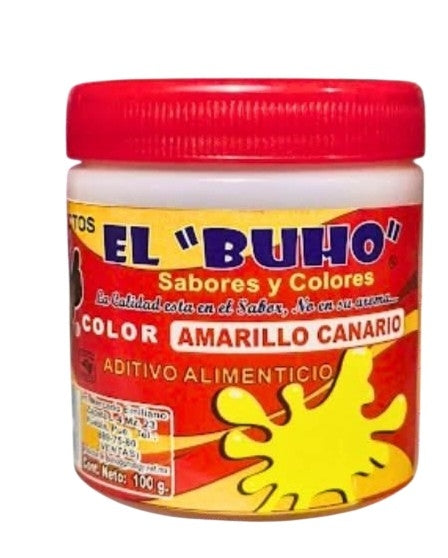 Amarillo Huevo Colorante En Polvo 100G El Buho