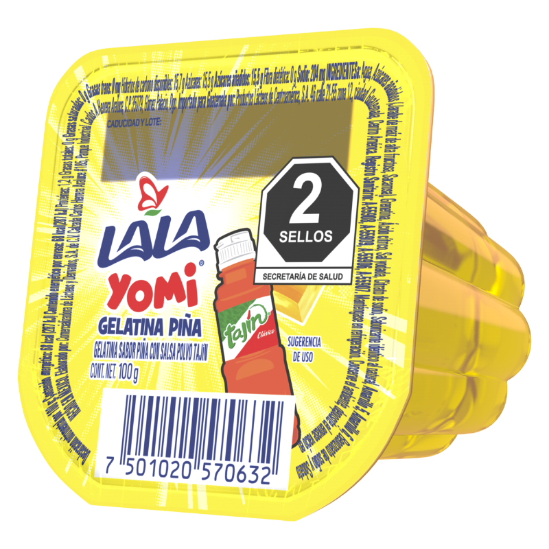 Gelatina Sabor Piña y Chile 100 g Lala Yomi