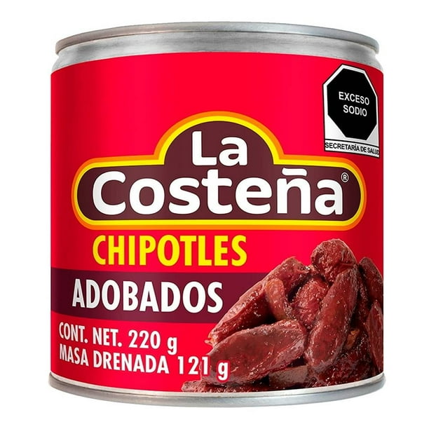 Chipotles Adobados 220 G Chiles  La Costeña