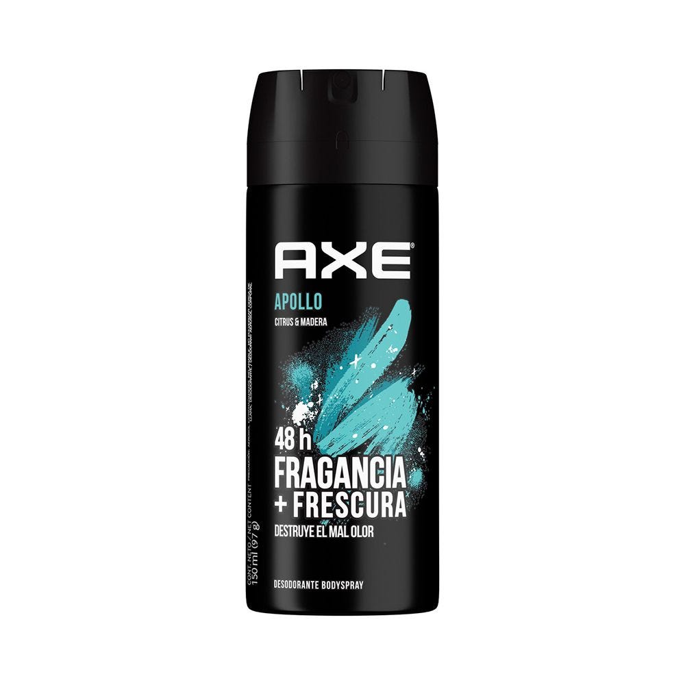 Apollo 48 H Fragancias +Frescura 150 Ml Axe Desodorante Bodyspray