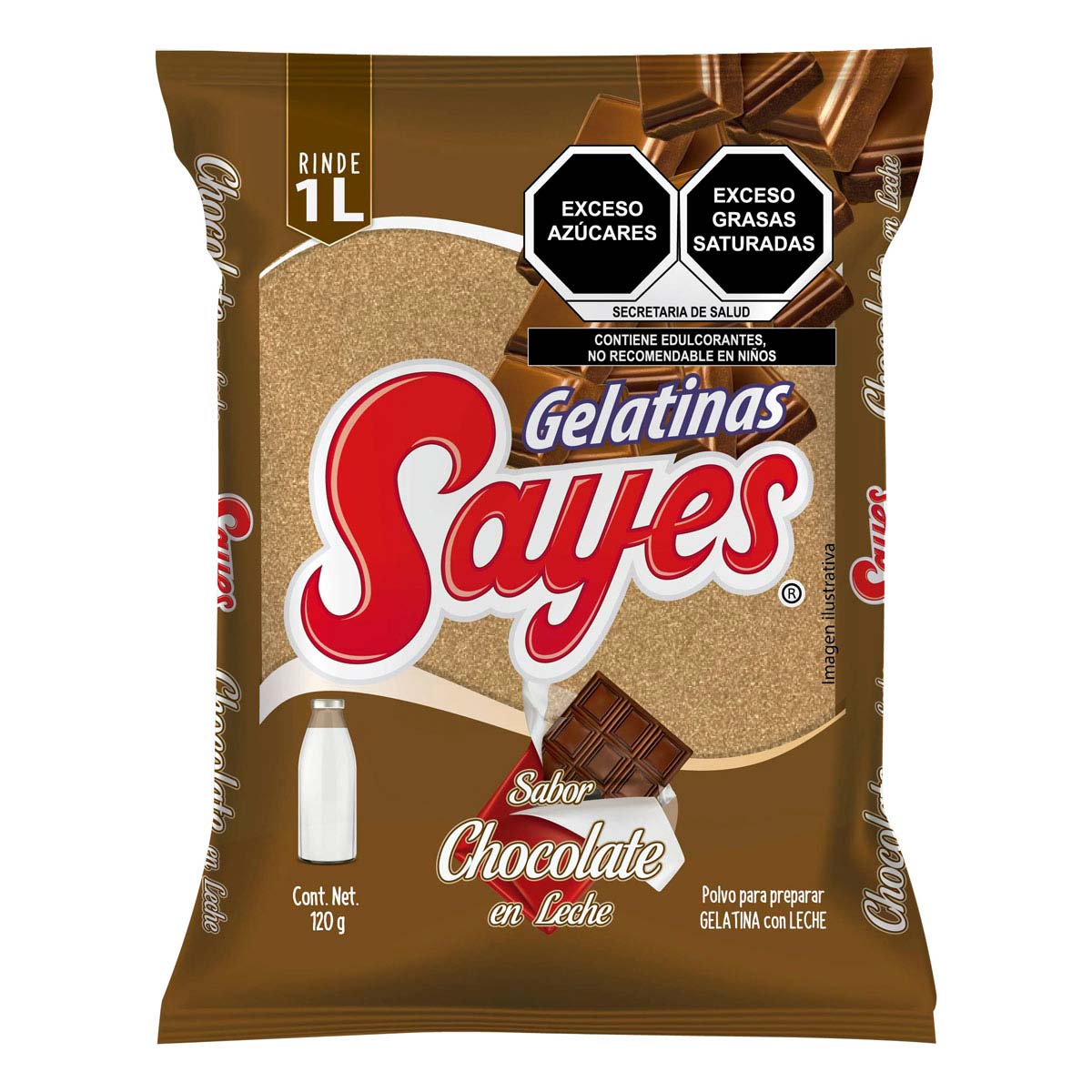 Gelatina de Sabor Chocolate Sayes 120 g