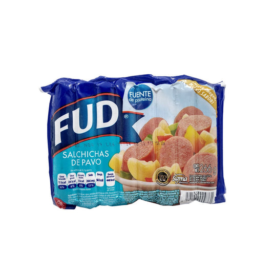 Fud Salchichas con Pavo 266 g 8 pzas