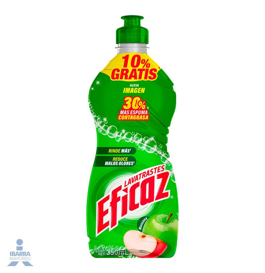Lavatrastes Eficaz Manzana 350 ml Detergente Liquido