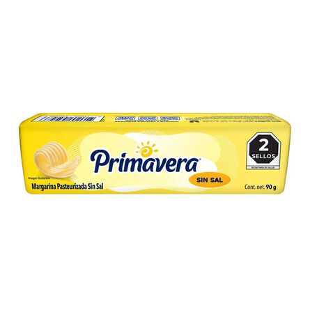 Primavera 90 g Margarina sin Sal