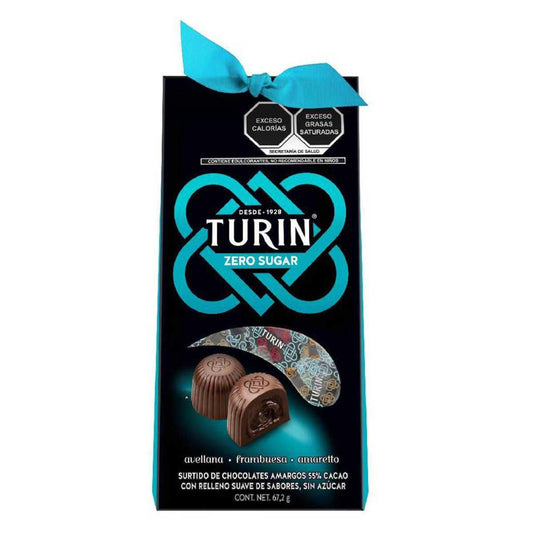 Turin Zero Sugar 80 G Chocolates De Avellana - Frambuesa  - Amaretto