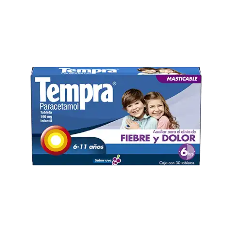 Pastilla Tempra Infantil Masticable Pieza