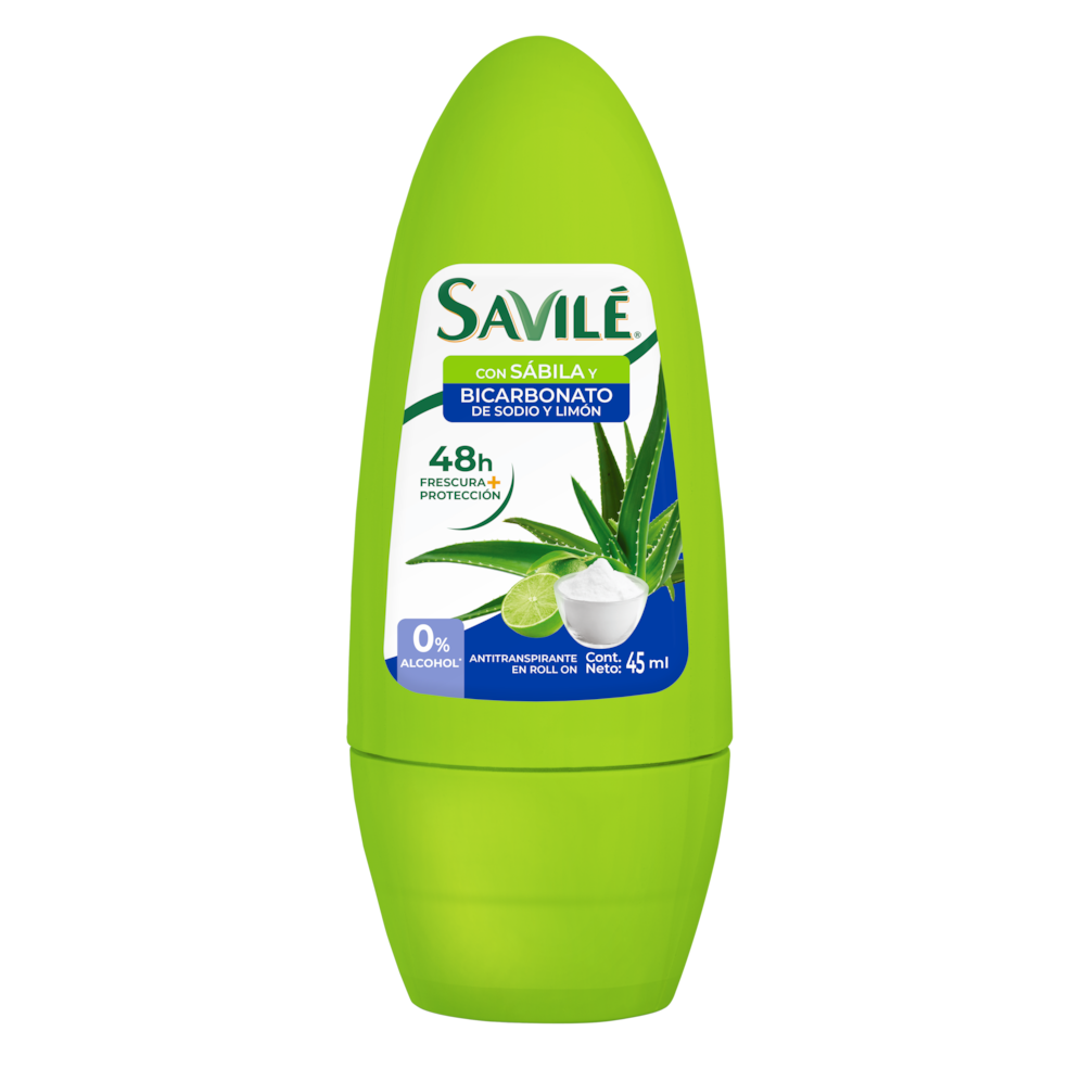 Savile con Sábila y Bicarbonato 48H Frescura y Proteccion 45 ml