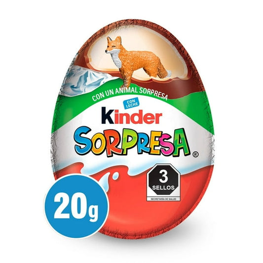 Kinder Sorpresa Animal 20 g Huevito de Chocolate y Juguete