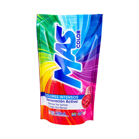 Detergente Liquido Mas Color 415 ml Cuidado y Renovacion