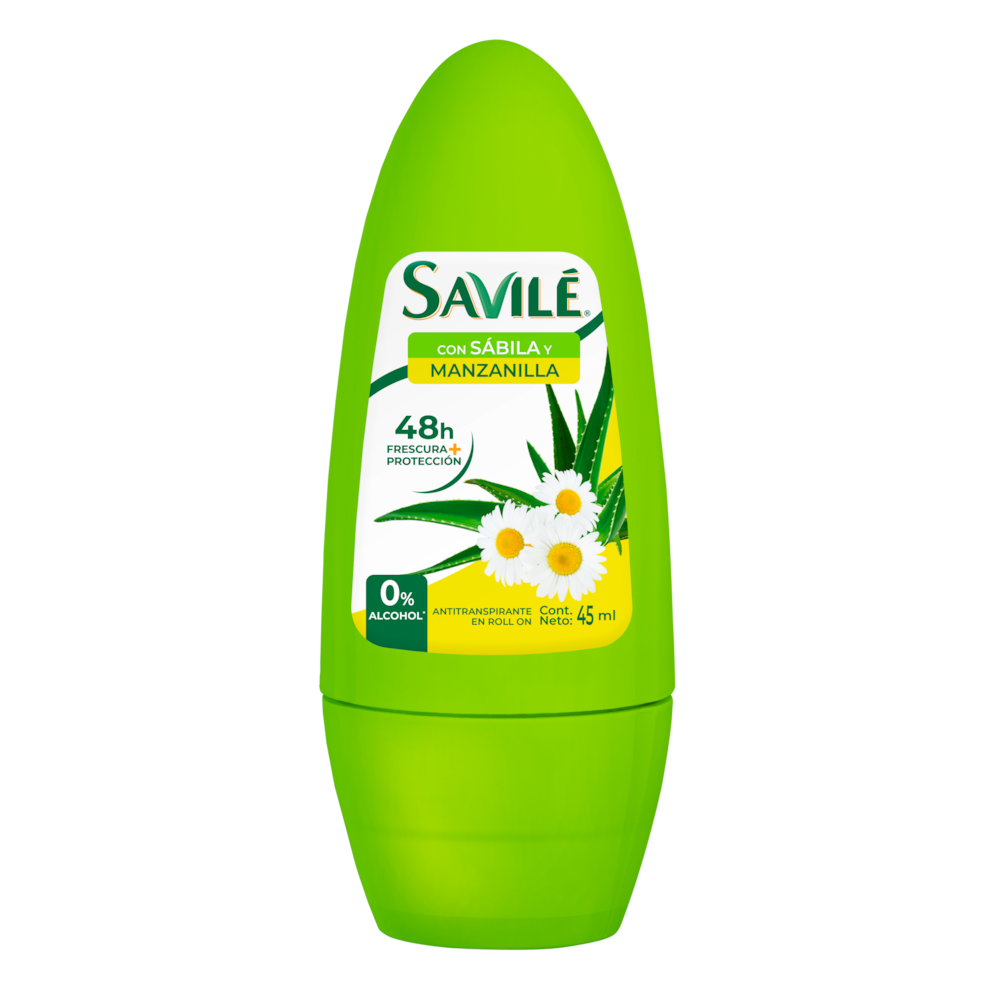 Savile con Sábila y Manzanilla 48H Frescura y Proteccion 45 ml