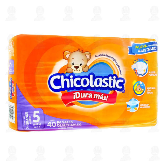 Pañales Chicolastic Quinta Etapa 5 J 40 pzas Jumbo Chicolastic