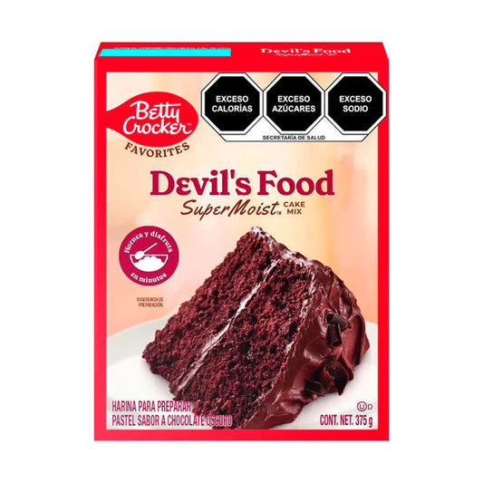 Devil S Food Super Moist Cake Mix Sabor Chocolate 375 g Betty Crocker