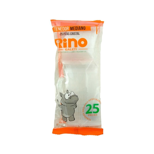 Tenedor Mediano Rino 25 Pz