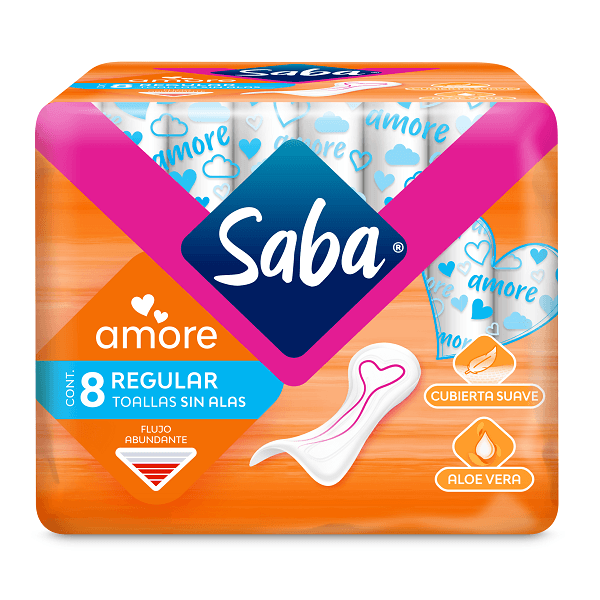 Toallas Saba  Amore 8 Pz Regular Sin Alas