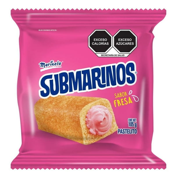 Submarinos De Fresa 105 G Marinela