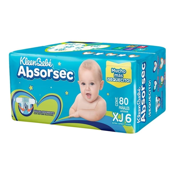 Extra Jumbo Sexta Etapa 80 pzas Absorsec Kleenbebe