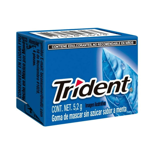 Trident Sabor Menta Frutas   4 Pastillas