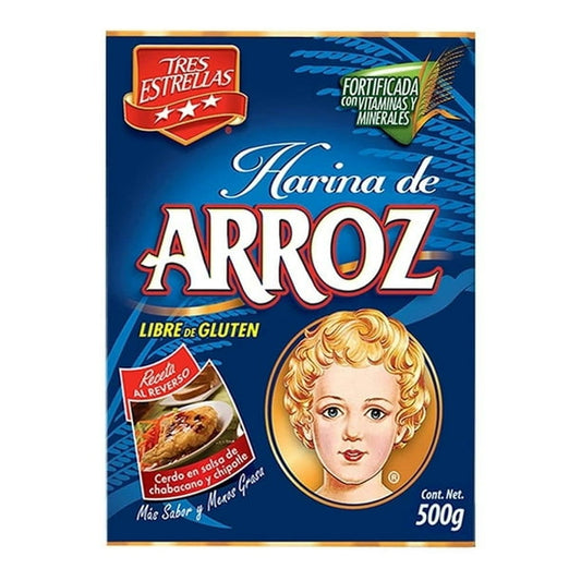 Tres Estrellas 500 G Harina De Arroz Sin Gluten
