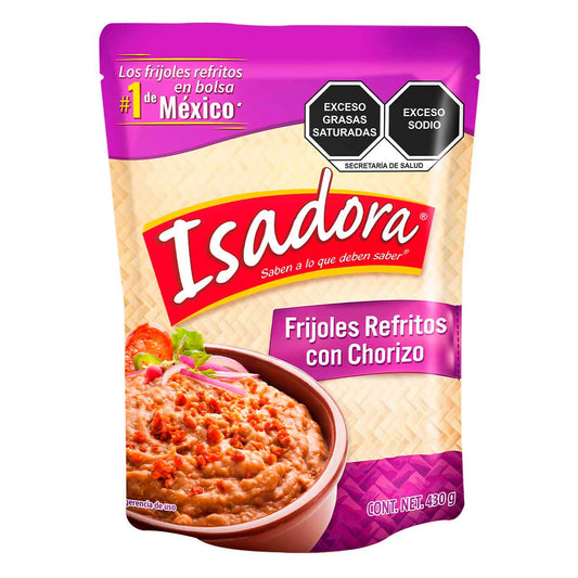 Frijoles Refritos con Chorizo 430 g Isadora