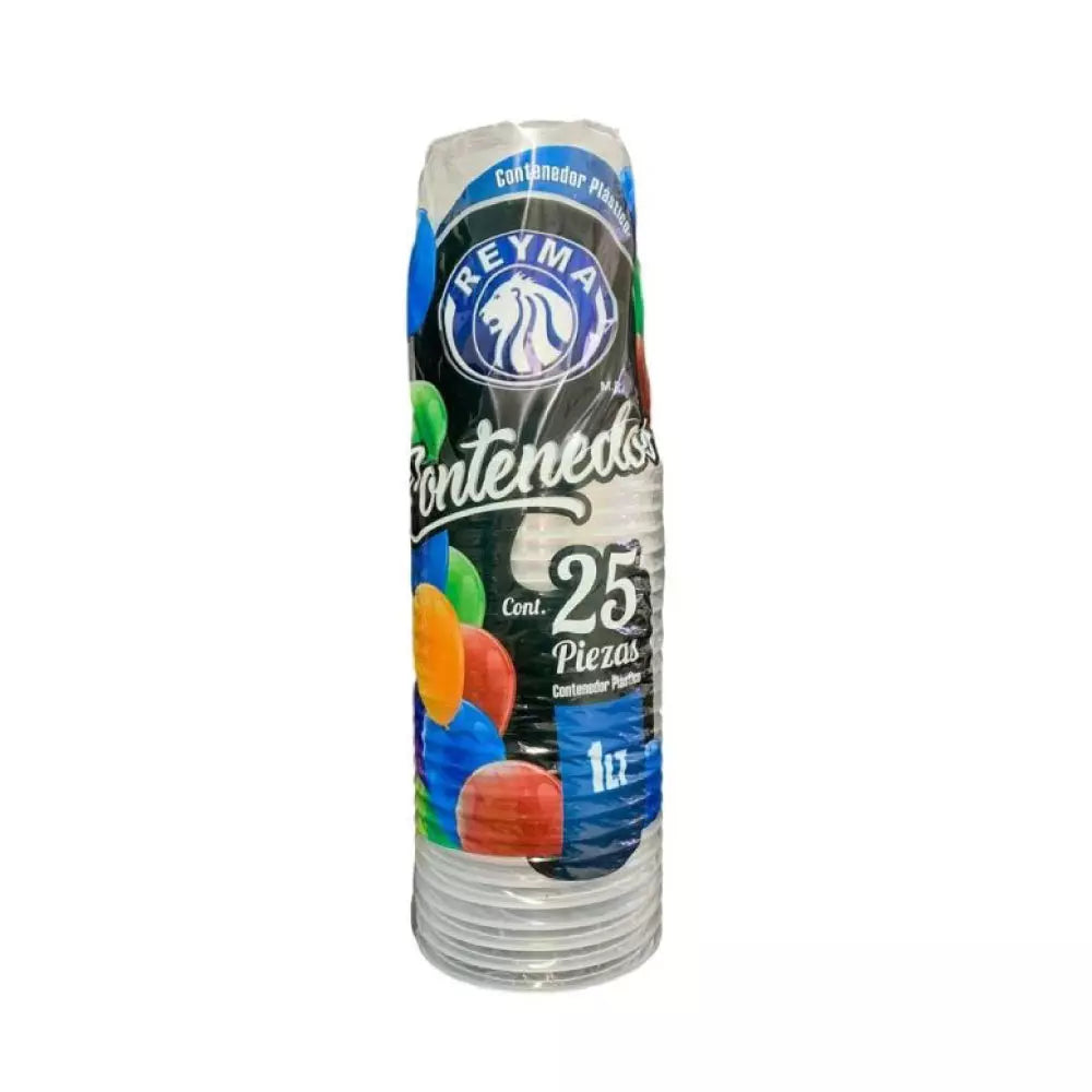 Vaso De Plastico Reyma  1 Lt 25 Pz