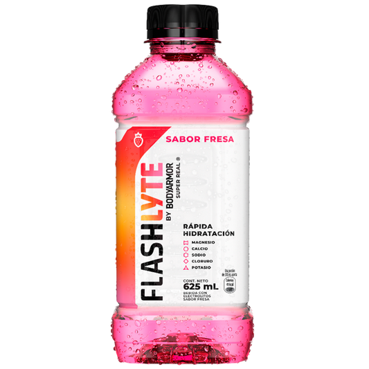 Flashlyte Bebida Sabor Fresa con Electrolitos 625 ml By Bodyarmor