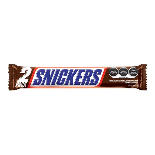 Snickers Clasico 2 Pack 83 G Chocolade Con Caramelo