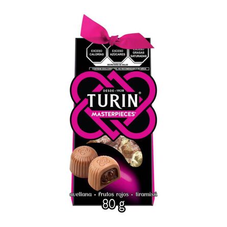 Turin Masterpiece 80 G Chocolates De Avellana - Frutos Rojos -Tiramisu