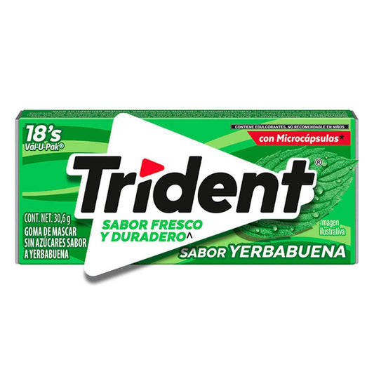 Trident Sabor Yerbabuena 18 Pastillas