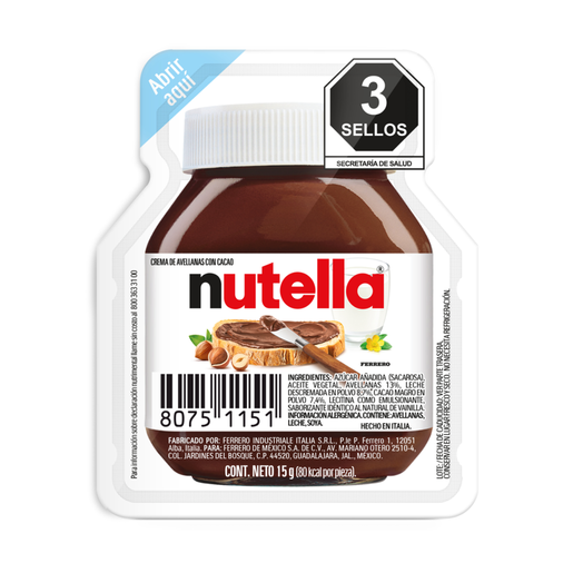 Nutella 15 g Crema de Avellanas con Cacao