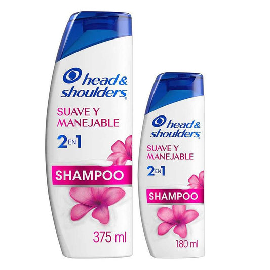 Head & Shoulders Suave y Manejable 2En1 Duo 375 ml + 180 ml