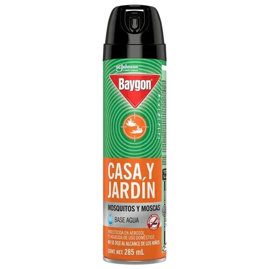 Baygon 285 Ml Casa Jardin Base Agua Insecticida