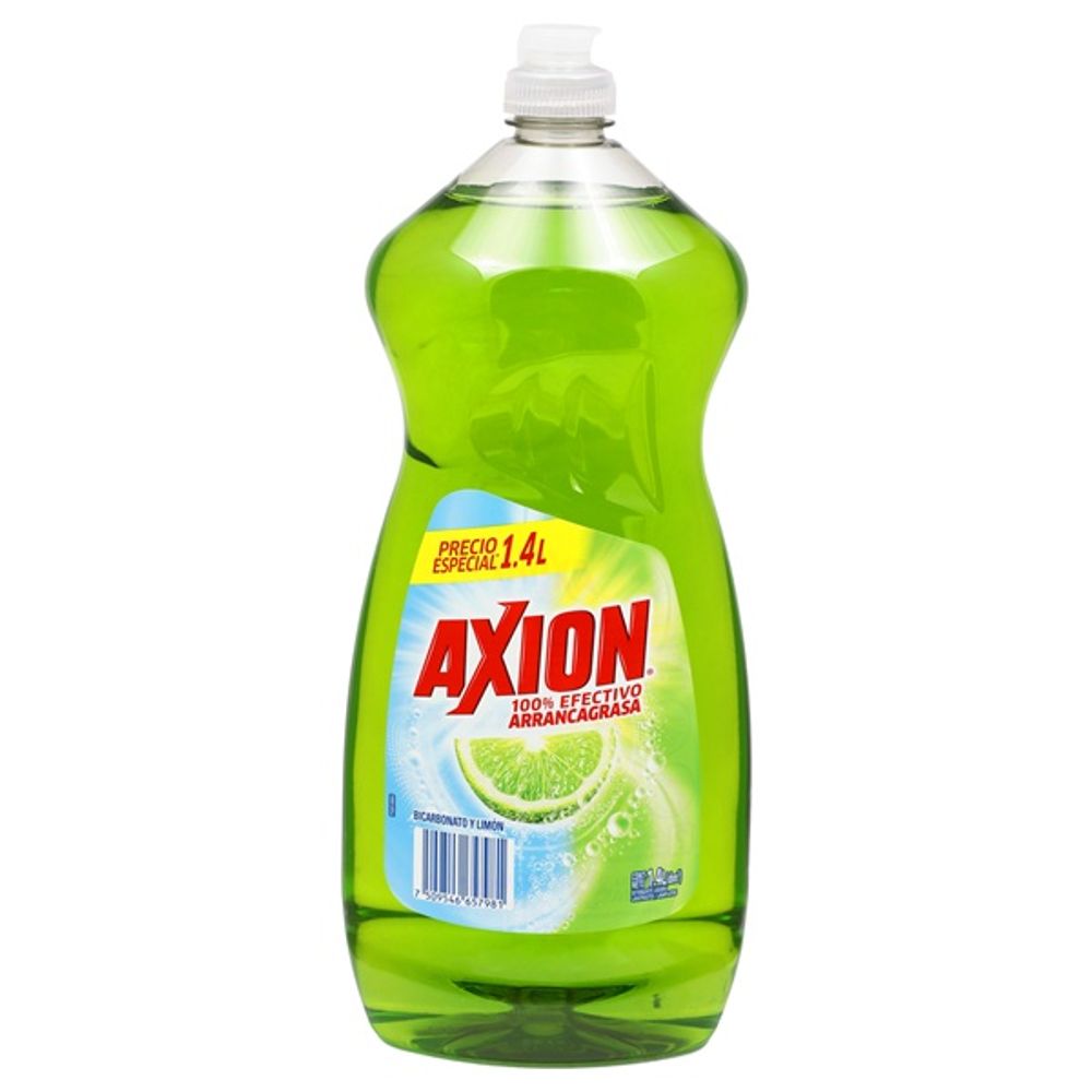 Lavatrastes Axion Bicarbonato - Limón 1.4 L Detergente Liquido
