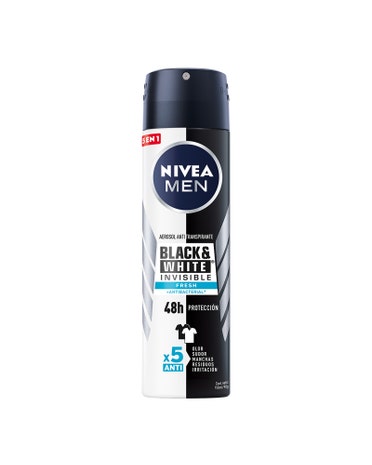 Black & White   48H De Proteccion 150 Ml Nivea Men  Aerosol Antitraspirante