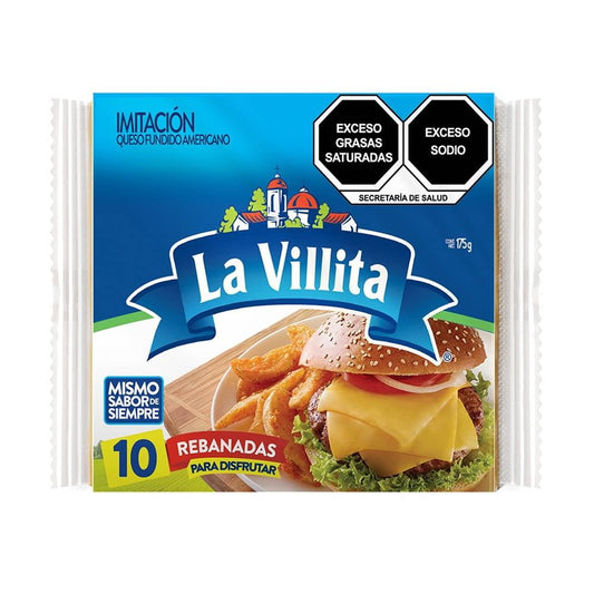 La Villita Queso Fundido Americano Rebanada 10 pzas 175 g