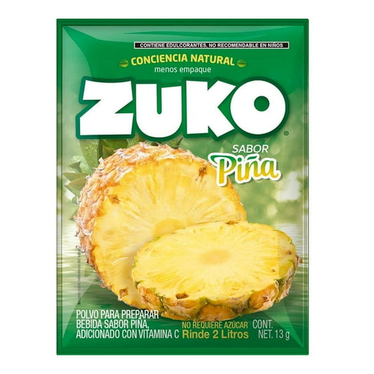 Zuko De  Piña Rinde 2 L 13 G Polvo Para Preparar Bebida