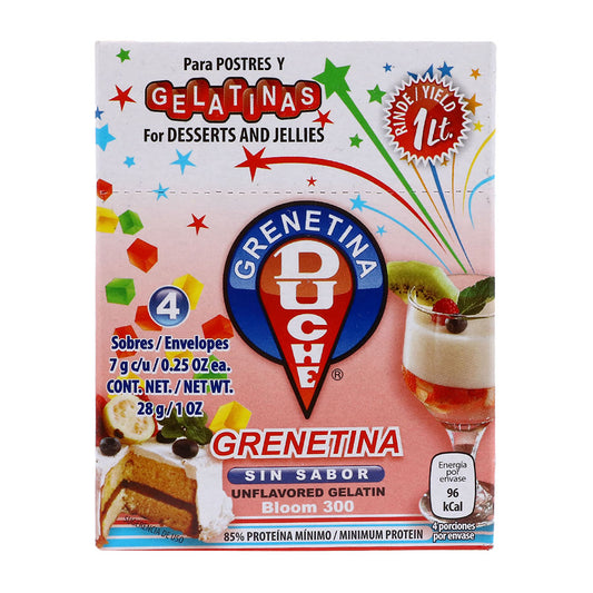 Grenetina sin Sabor 7 g 1 Sobre Grrenatina Dulce