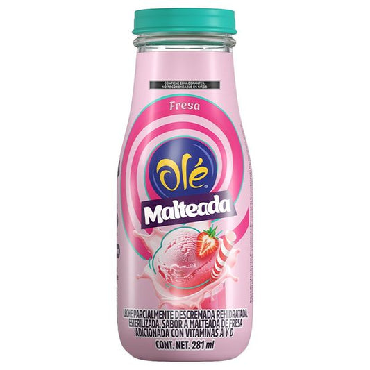 Ole Sabor Malteada de Fresa 281 ml con un Toque Chill