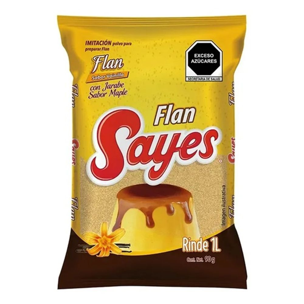 Flande Sabor Vainilla Sayes 90 g con Caramelo
