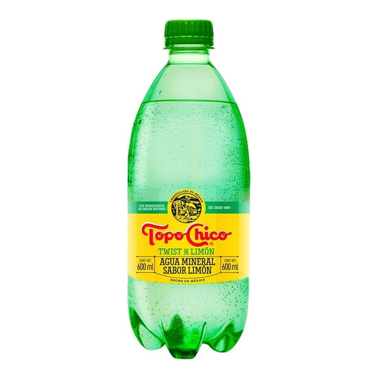 Topo Chico 600 Ml Agua Mineral Sabor Limon