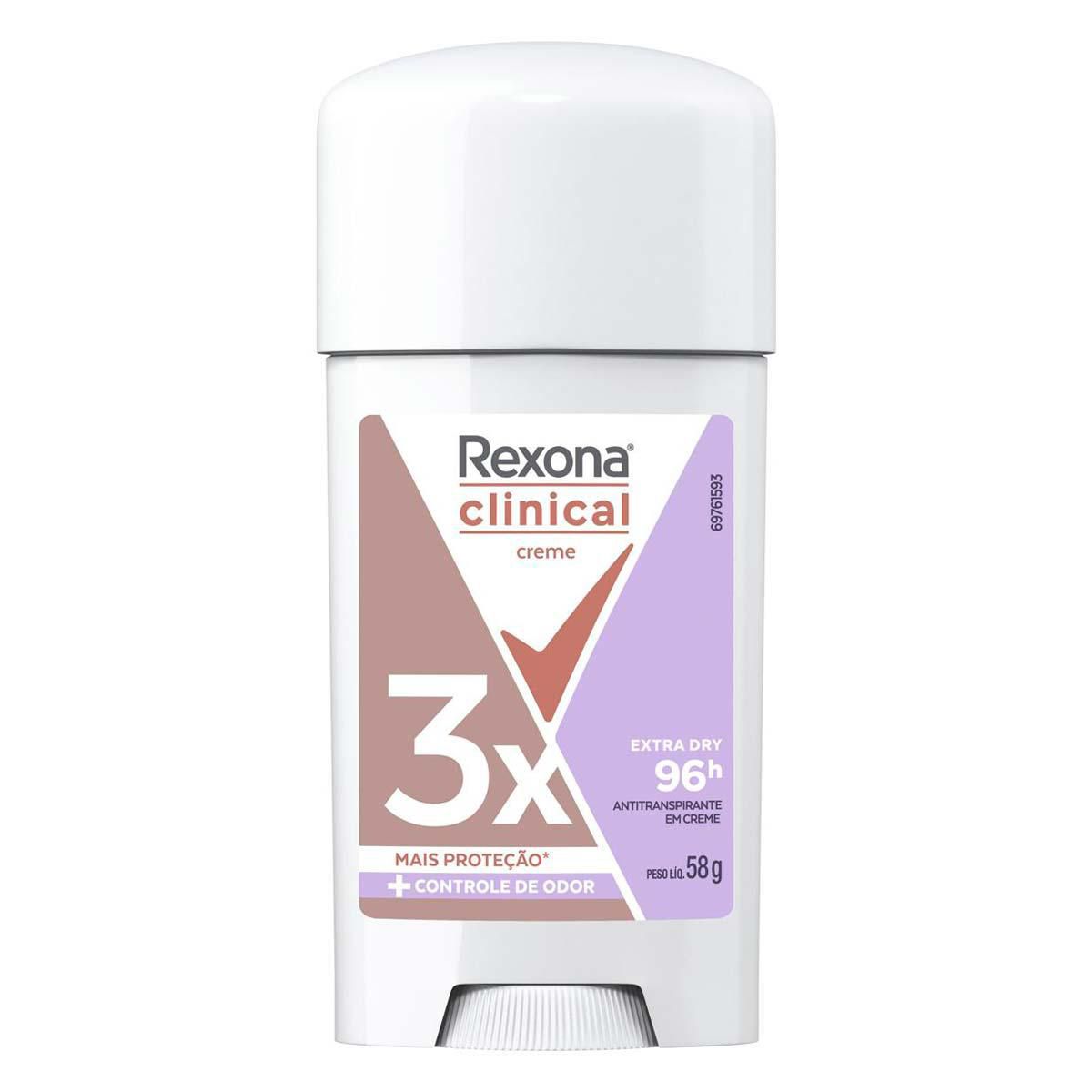 Rexona Clinica Crema 58 g Control de Olor 96 H
