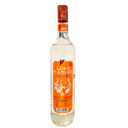 Lobo Plateado Manet Licor de Agave Sabor Tamarindo 1 L 26% Alc. Vol.
