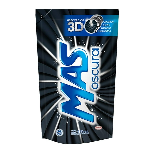 Detergente Liquido Mas Oscura 415 ml Cuidado y Renovacion